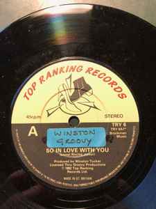 

7inch Record WINSTON GROOVY So In Love With You TRY6 TOP RANKING 1982 UK Reggae Ska Dub Used