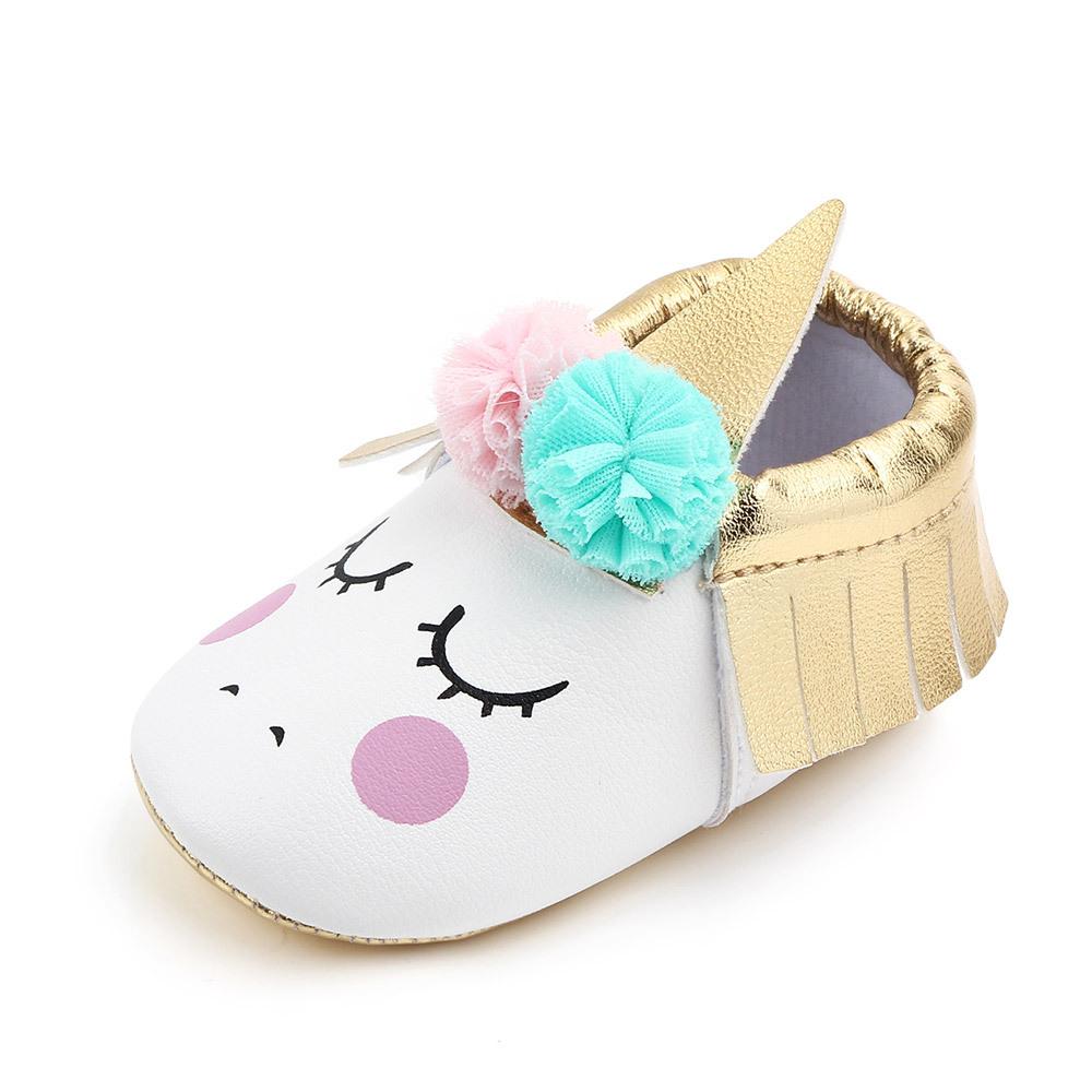 

Toddler Baby Girl Shoes Plush PU Shoes Soft Bottom Crib Shoes Spring First Walkers 0-18M 20