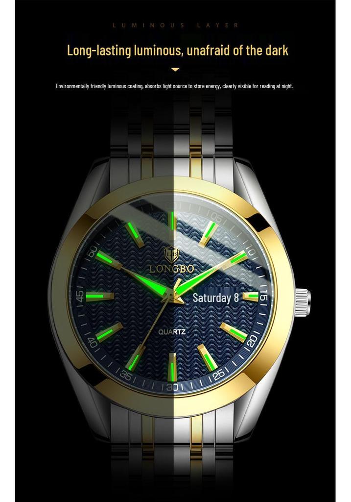 Longbo Men's Casual Quartz Couple's Waterproof Watch
