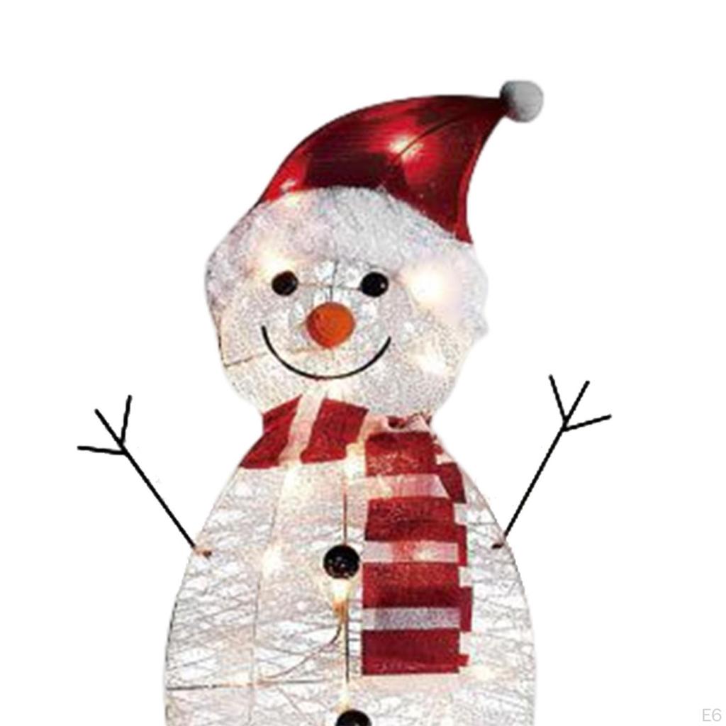Christmas Snowman Light Lamp Ornament for Holiday Party Lawn Decoration