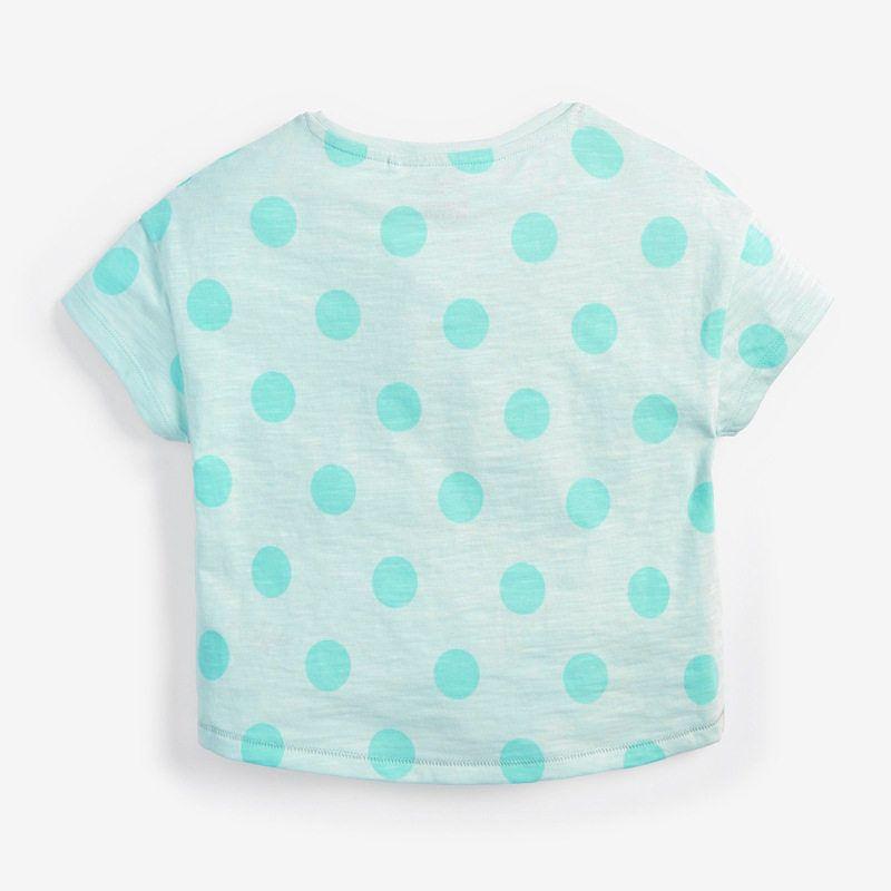 Spring and Summer Polka Dot Short Sleeve Baby Round Neck Undershirt Children's Clothing