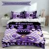 3pcs Custom Name Smiling Critters Bedding Set,Includes 1 Duvet Cover and 2 Pillowcases,All-season Bedroom Decor