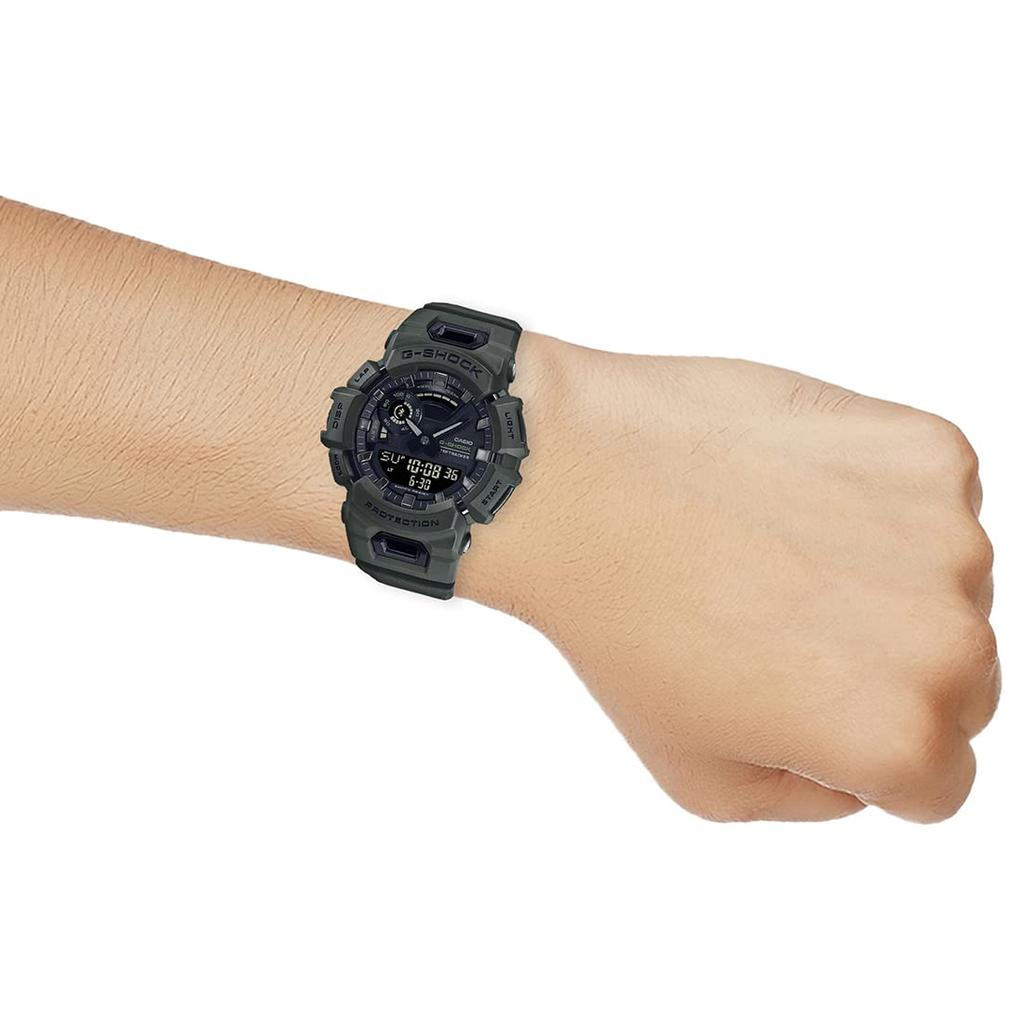 [G-SHOCK MOVE] App-Compatible Smartwatch with Smartphone Call Notifications, Bluetooth, and CASIO G-SQUAD GBA-900UU-5A Military Khaki