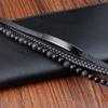 Fashion Natural Stone Beads Men Bracelet Multilayer Leather Bracelet Punk Jewelry Stainless Steel Magnetic Clasp Bangles