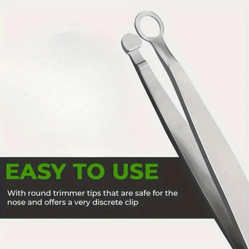 1-Pack Stainless Steel Press-Type Circular Nose Hair Clipper / Tweezers - Portable Nose Hair Trimmer