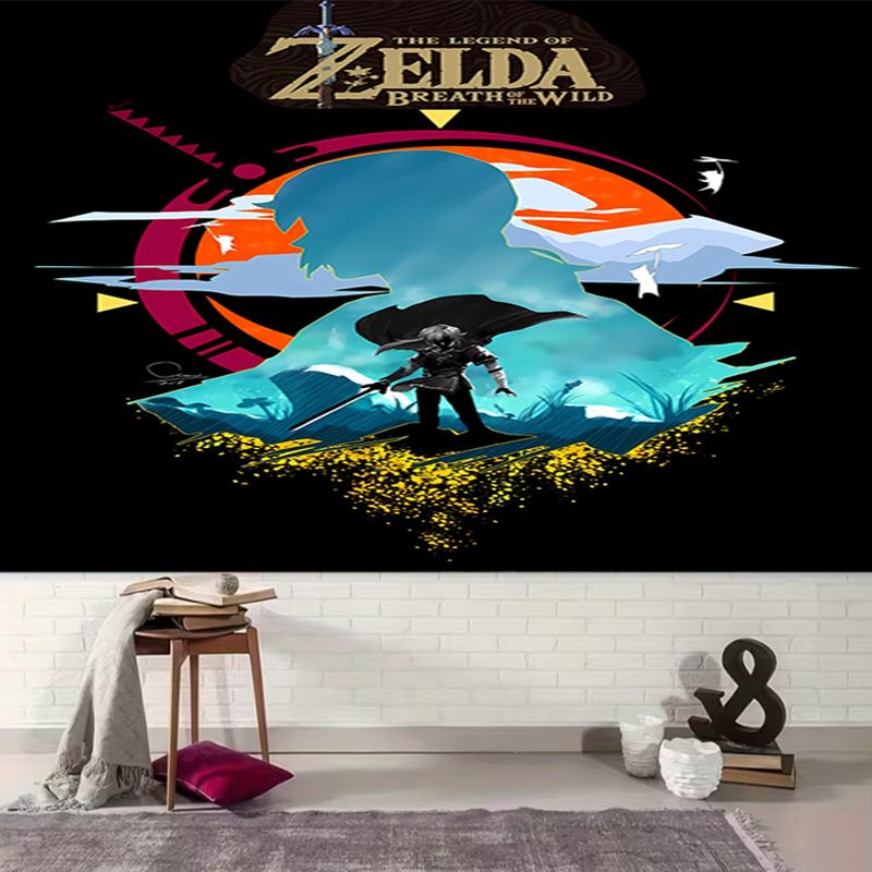 1pc Cartoon Z-Zeldas Tapestry, Living Room, Bedroom, Office, Party Decor, Ideal Festive Gift