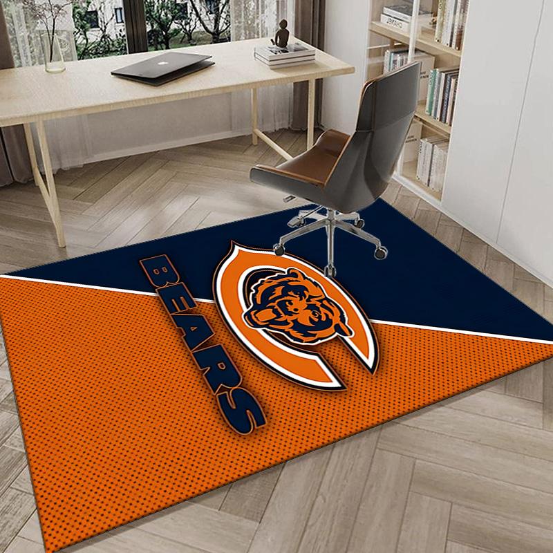 Chicago Bears Logo Area Rug for Office, Chair Rug, Decorative Carpet Livingroom Mat, Large Size Fan Gifts Christmas Gifts