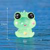 Cute Glow-in-the-dark Frog Figurine Decorative Accessories Resin Handicrafts Car Desktop Trinkets