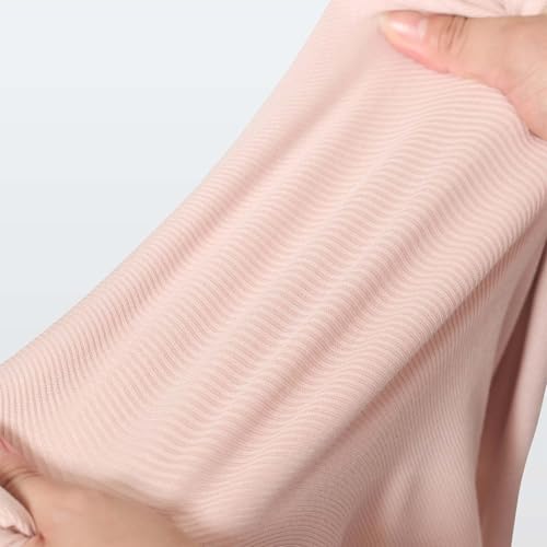 ReFa Vital Tech Moist Rib U-Neck Innerwear (Moist Rib (Long Sleeve), Beige, L)