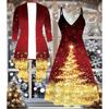 3D  Christmas Printed  Set Dress Coat for Valentine's Day, Eccentric Classical Totem Fashion Print,suitable for Various Scene Fashion Styles