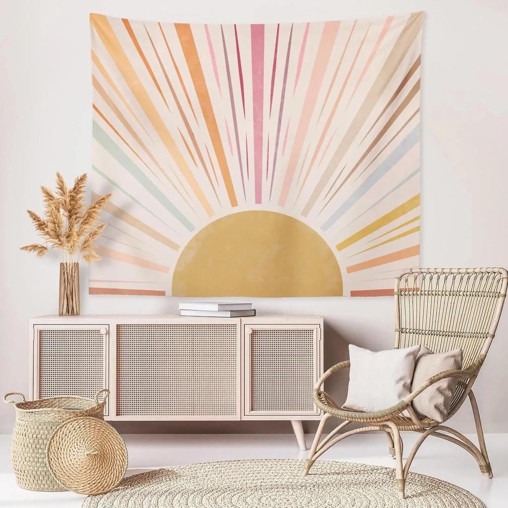 Vintage Sun Tapestry Office Living Room Decoration Home Wall Tapestry