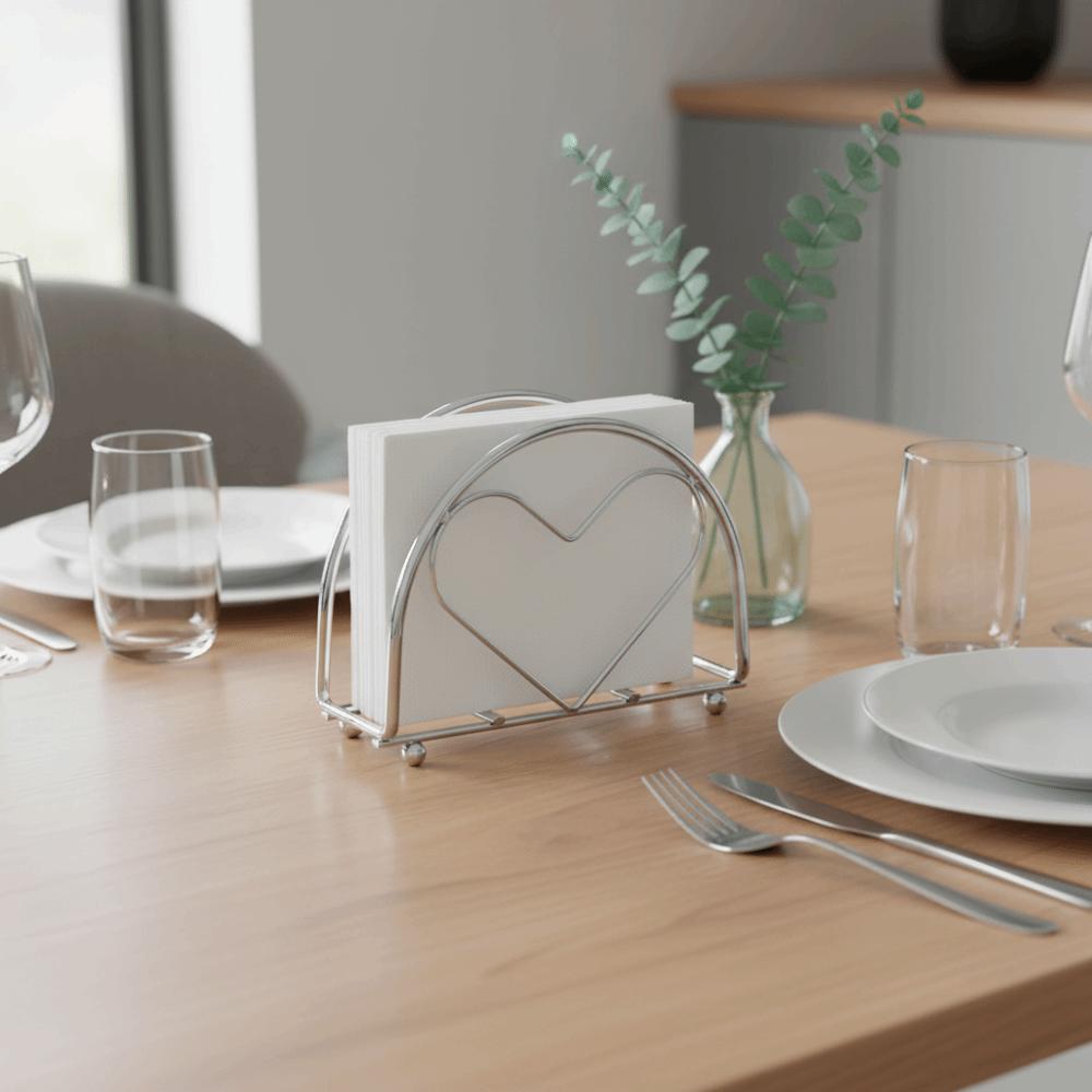Stainless Steel Paper Dispenser Rack Stable Napkin Organizer  Table Decoration