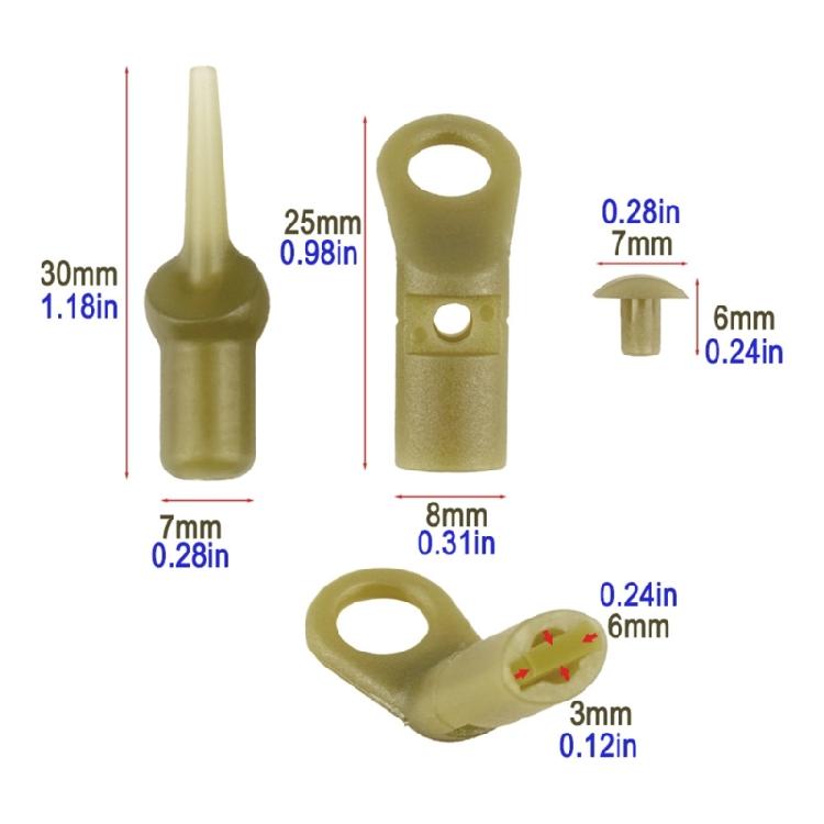 Quick Release Terminal Tackle Fishing Drop Off Run Rings with Beads Fishing Equipment for Helicopter Rigs