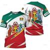 Grenada Flagge Karte 3D Druck T-Shirt Grenada Wappen Grafik Kurzarm T-Shirts Vintage Unisex T-Shirts Herrenbekleidung
