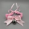 Bow Lace Bell Choker Clavicle Necklace Maid Cosplay Neck Accessories For Women