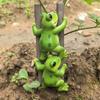 Cute Frog Figurine 2 Funny Ladder Statue Frogs Climbing Waterproof Resin Garden