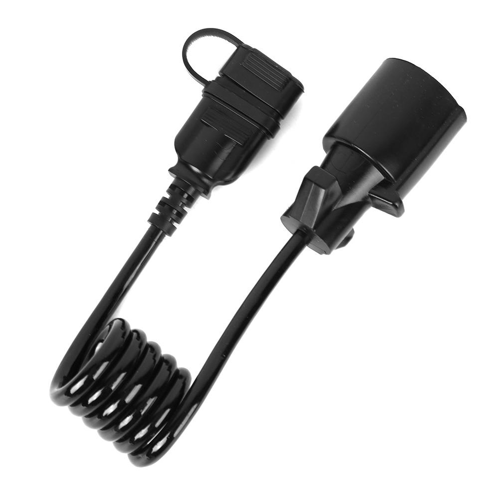 Buy Adapter Coiled Cord 7 Way To 4 Flat Spring Cable Convertor for Most