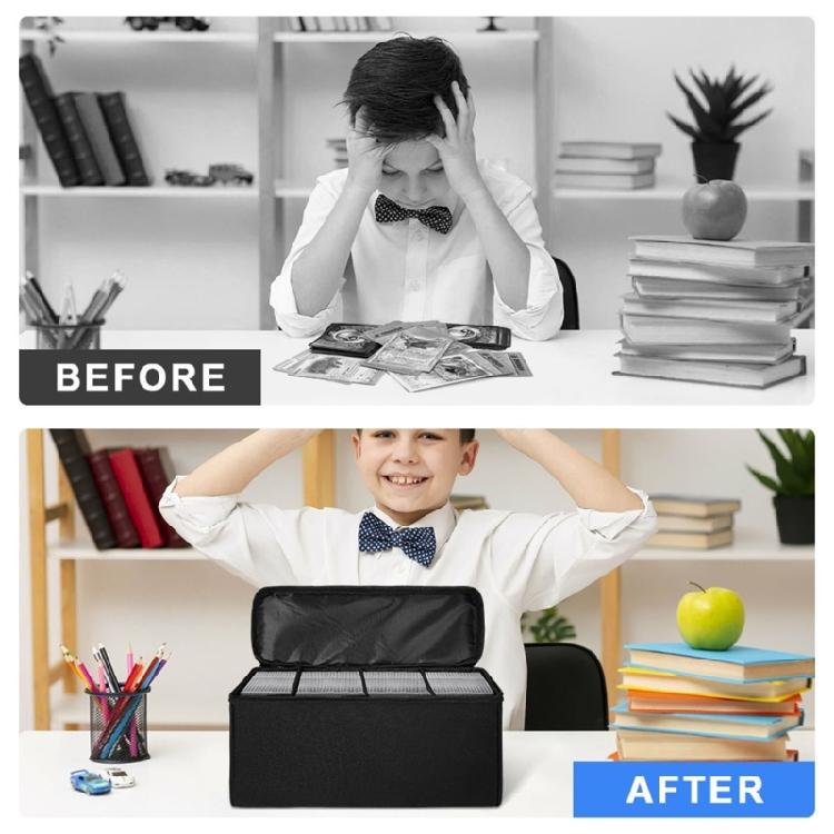 Folding Card Deck Case Organizers Gathering Card Toy Container Trading Card Storage Bag Card Storage Case with 3 Dividers