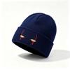 Women S Anime Eye Embroidered Folded Edge Knit Beanie Street Style Warm Winter Hat