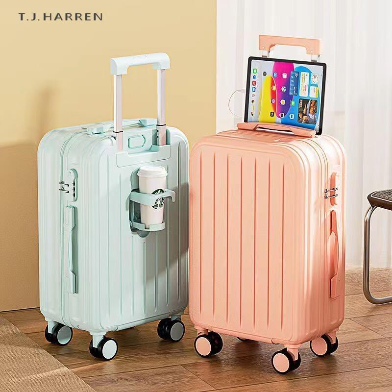 TJ Harren Macaron Multi-functional Trolley Luggage 20-inch