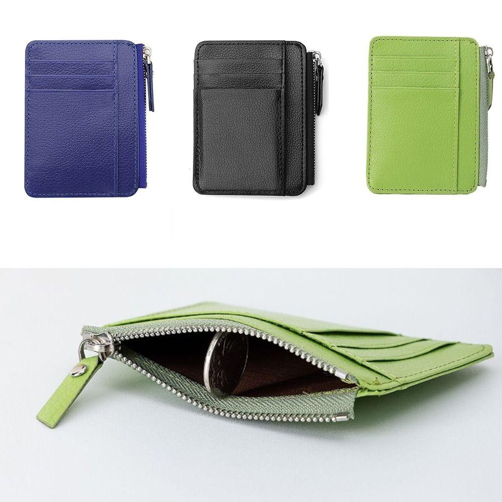 Mini Credit Card Wallet Id Card Holder For Men's Small Wallet Thin Sleeve Zipper Short Coin Wallet Business Card Bag Men Gifts