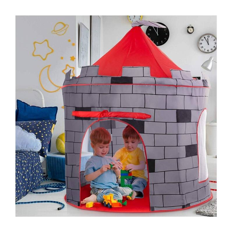 Folding Castle Knight Pops Up Tent Play Toys Kids Indoor Outdoor Gift Playhouse