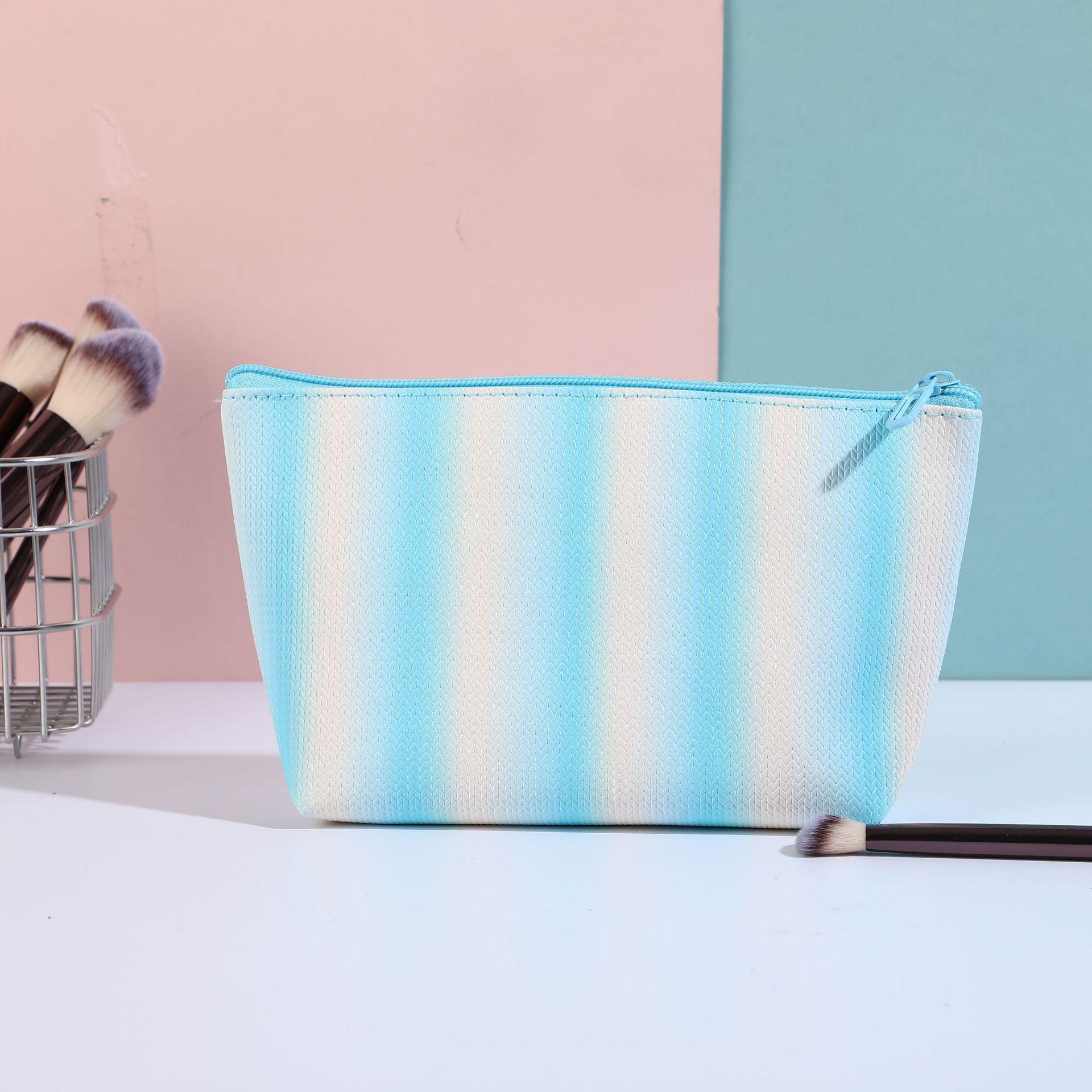 

Transparent Striped Rainbow Travel Makeup & Toiletry Bag
