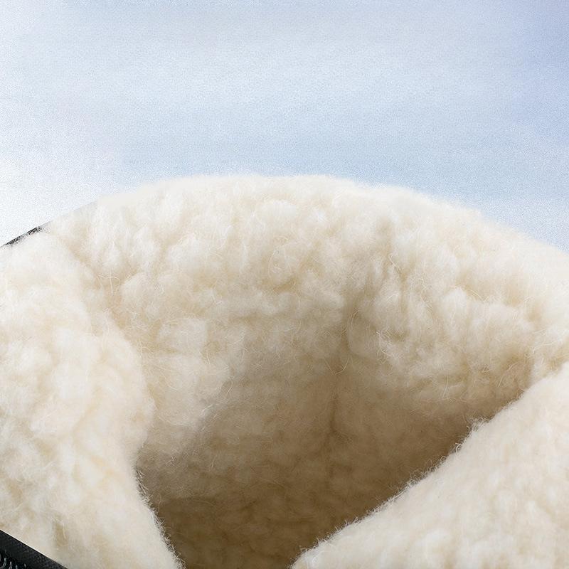 Thickened Elderly Short Cotton Boots Non-slip Casual Men's Snow Boots Piled Warm Large Cotton Shoes