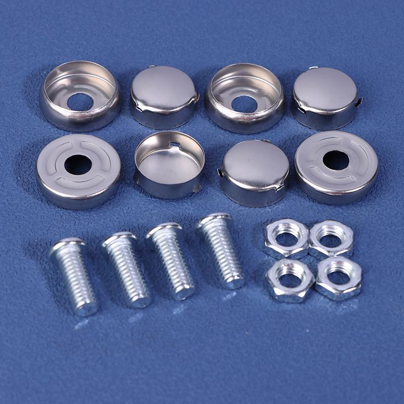 4/8/16Sets Chrome Anti-Theft License Plate Bike Traction Head Extension Screws Car License Alloy Plate Frames Or Covers Bolts