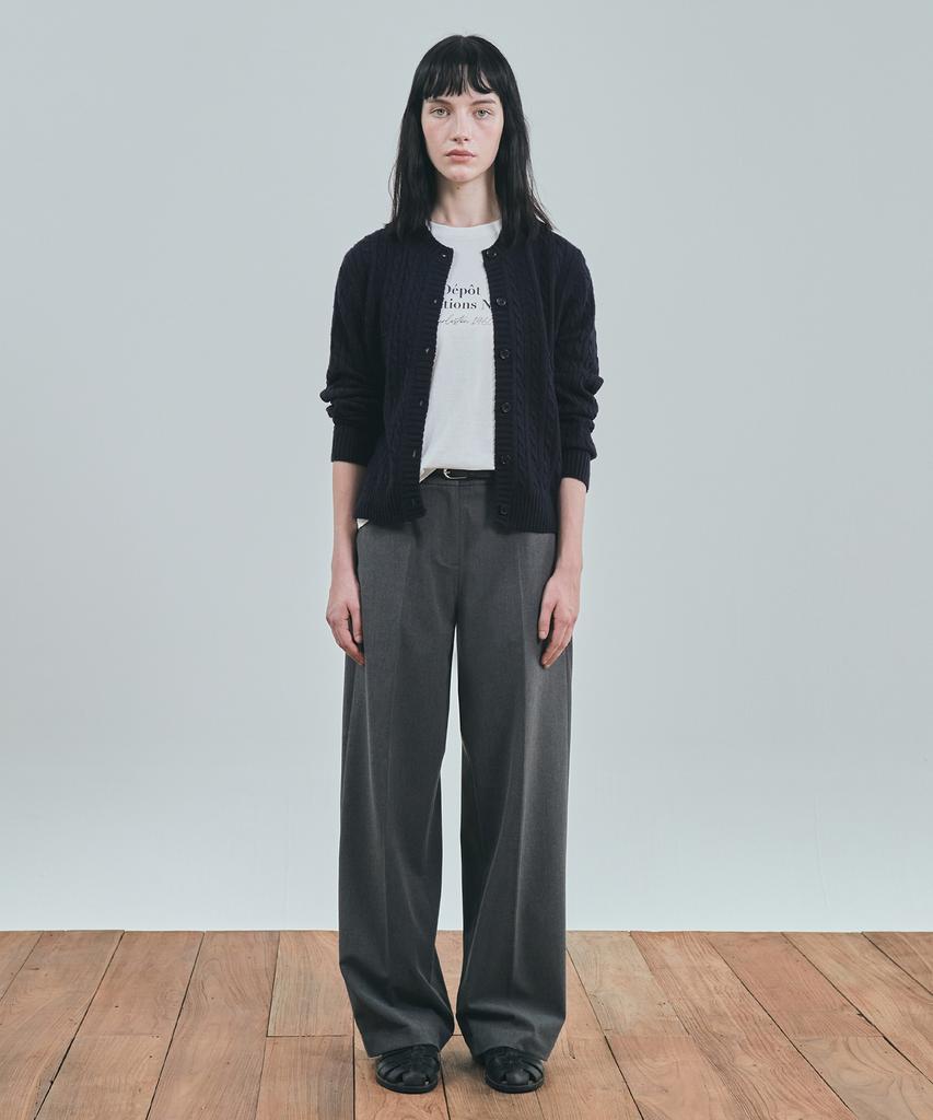 UNIFORM BRIDGE Wide Slacks (Women) Gray