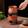 Minimalist Clay Teapot with Alcohol Warming Stove
