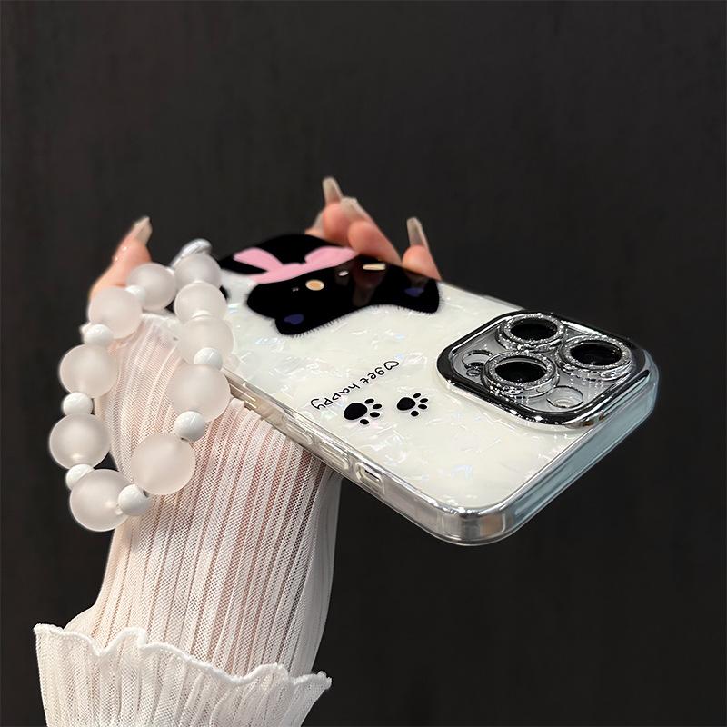 Applicable To Apple 11promax Mobile Phone Case Iphone11 Cute Black Cat Bracelet 11 New Women's 11 Cartoon 11 Hard