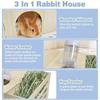 Natural Wooden Small Animal Hideouts With Feeders Water Feeders For Rabbits Guinea Pigs Chinchillas Shelter Place
