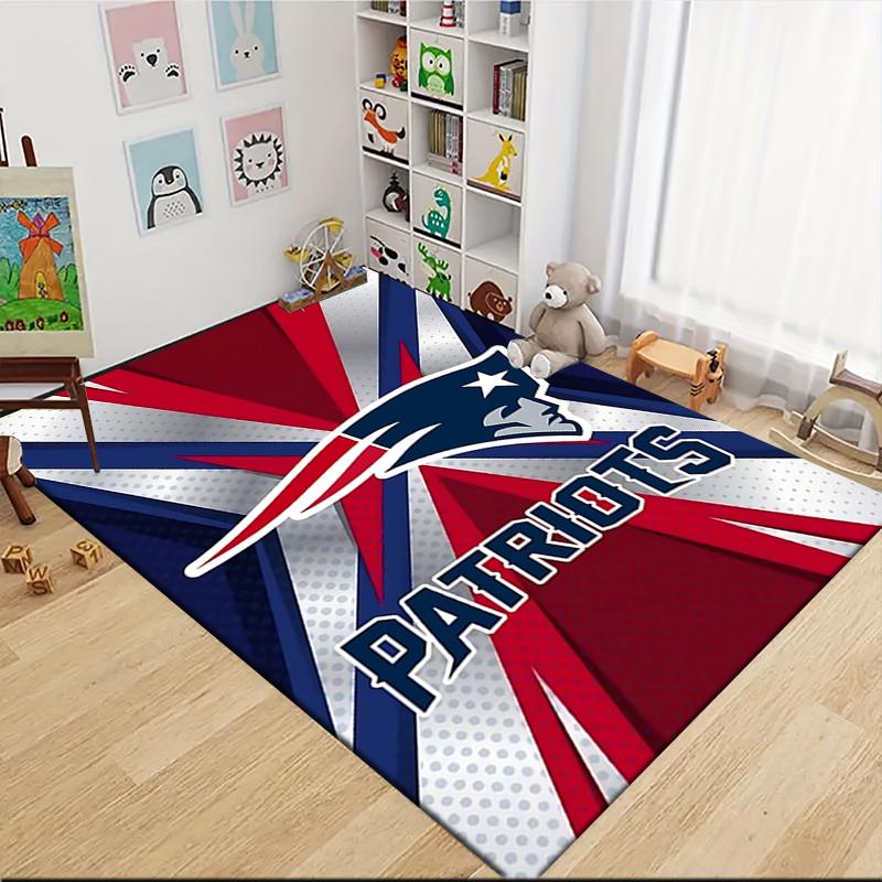 Patriots Team Spirit Carpet Rug Soft Washable Anti Slip Home Living Room Sofa Mats Personalized Christmas Rug
