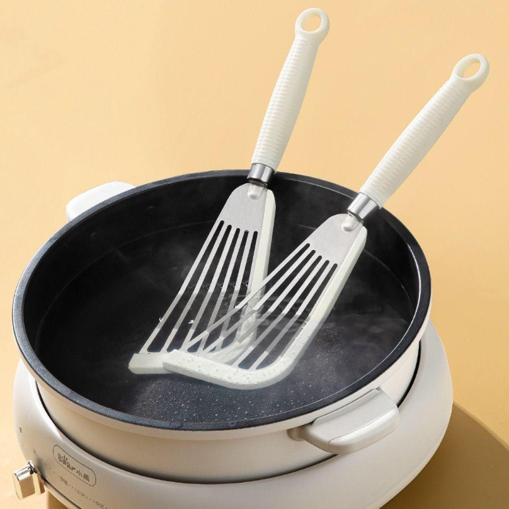 Heat Resistant Fish Frying Spatula Silicone Handle Nonstick Spatula Butterfly Spatula  Nonstick Pan