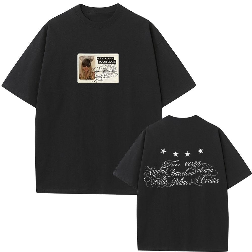 Singer Bad Gyal Tour 2026 Tshirt Unisex Women Fashion Pop Music T Shirts Unisex Casual Oversized Short Sleeve 100 Cotton Tshirts