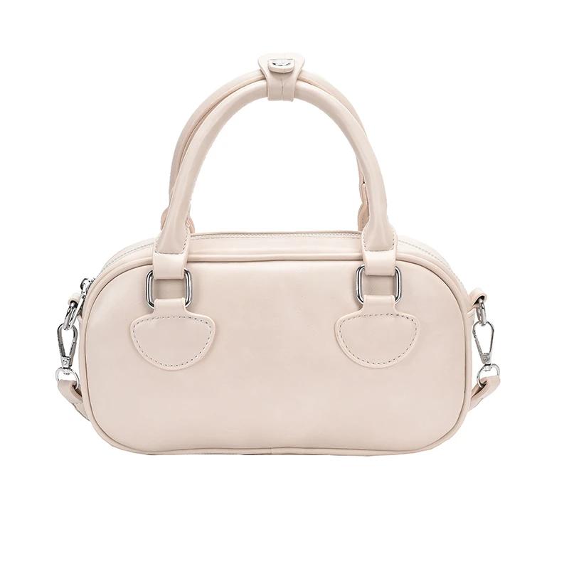 Women's crossbody bag with monochromatic stitching line zippered internal pocket high quality fashionable