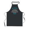 Kitchen Apron - A Formidable Jogger - Breton Print - Durable Cotton - Black