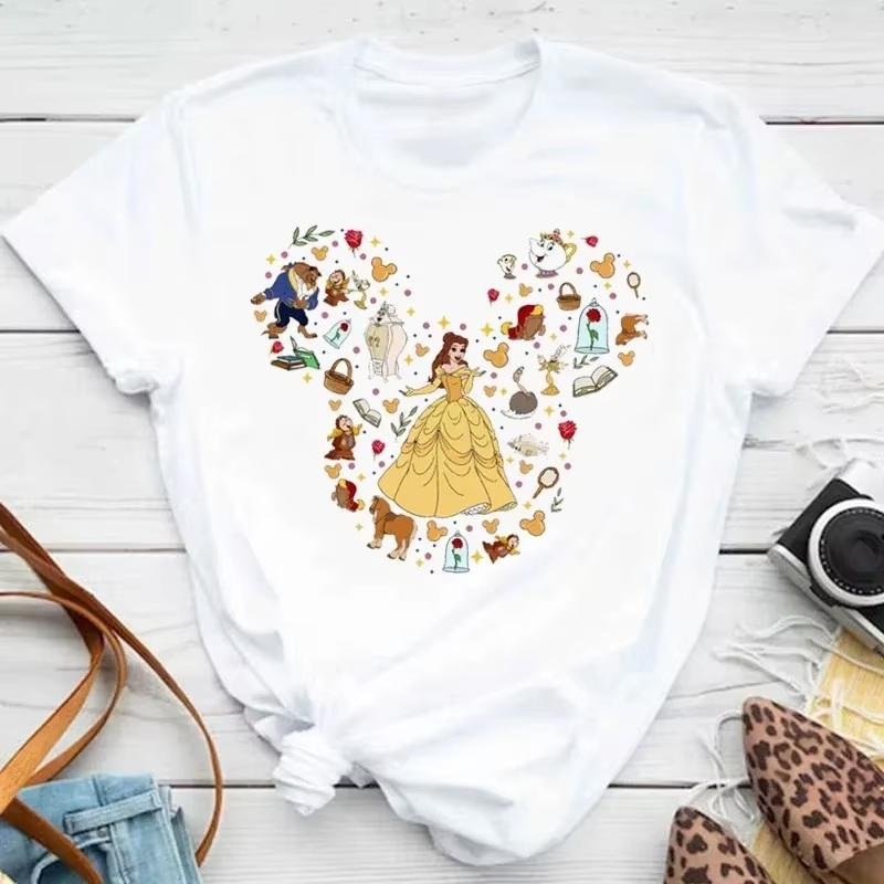 Disney Mulan Princess Printed Tshirt Cute Mickey T Shirt Summer Unisex Casual Short Sleeved Streetwear Tshirts Harajuku Clothes