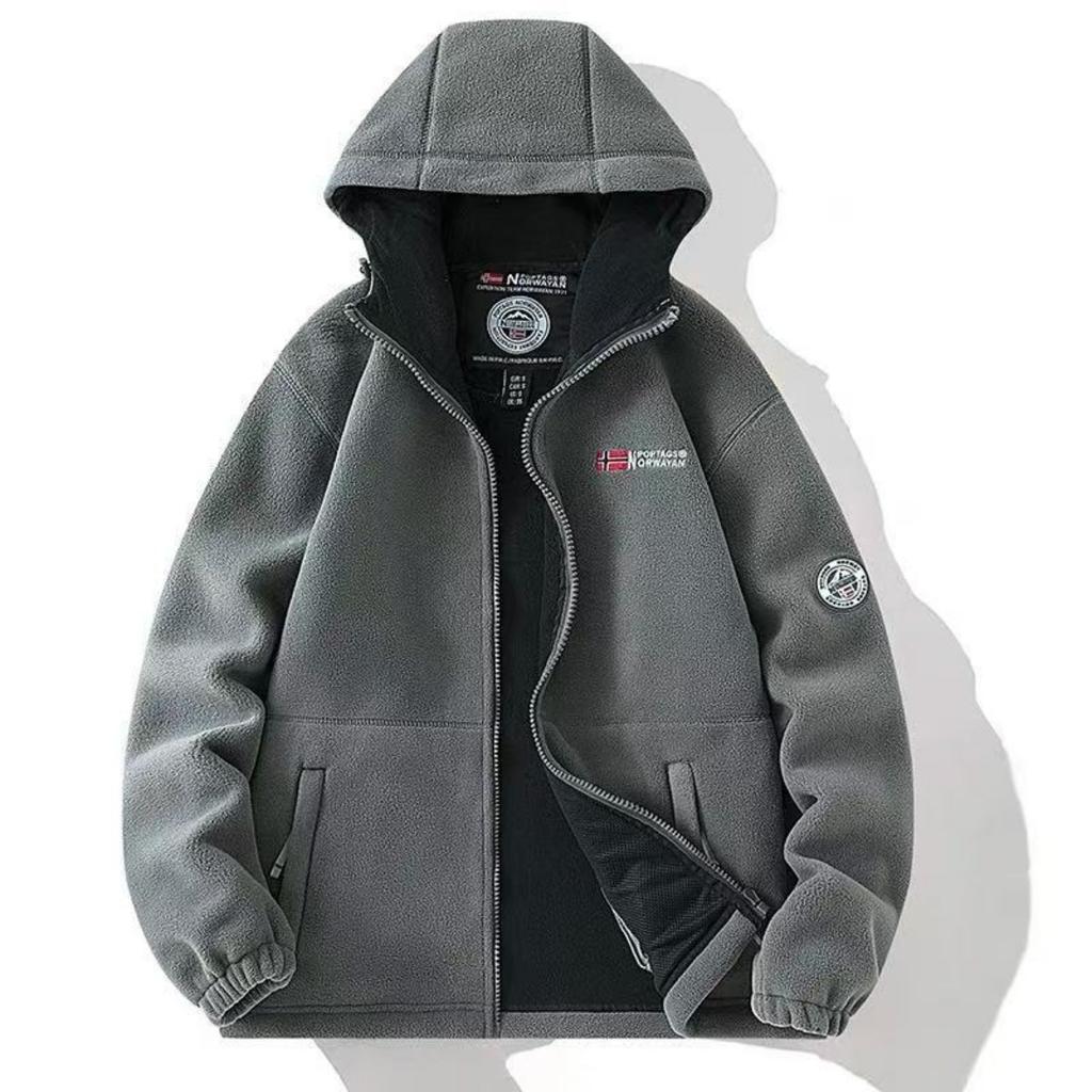 Oversized Fleece Fleece Jacket Hooded Warm Cross-border Oversized Jacket Top Couple Trend