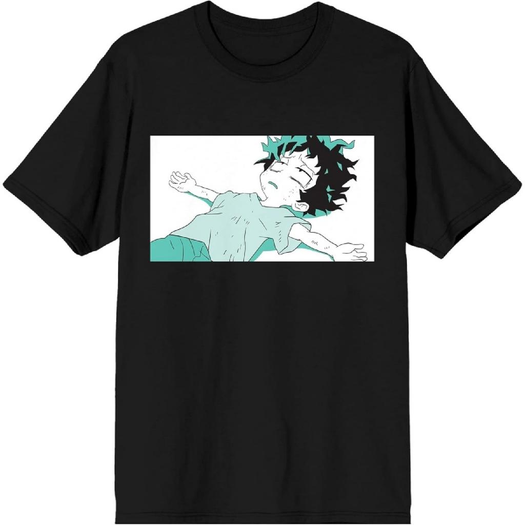 Bioworld My Hero Academia Quirkless Anime Character Mens Black Graphic Tee
