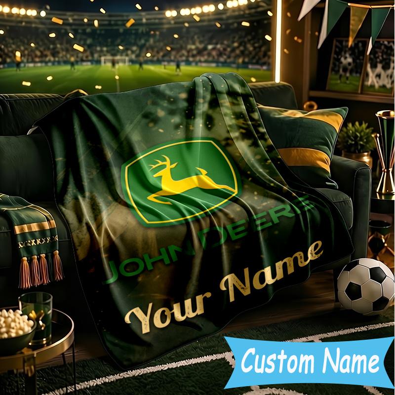 Custom Personalized Blanket John-Deere Soft Throw Blanket, Suitable for Family and Friends, Sofa Blanket,Home Decor Christmas gift