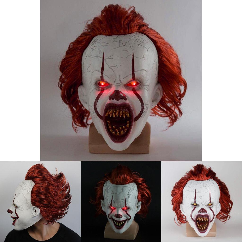 Máscara aterradora de Stephen King para Halloween, disfraz de Joker para hombre, cosplay
