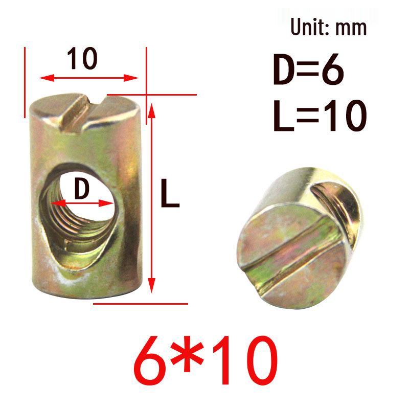 

M6M8 Furniture Hardware: Baby Bed Screws & Hammer Head Nuts - Two-in-One Connectors