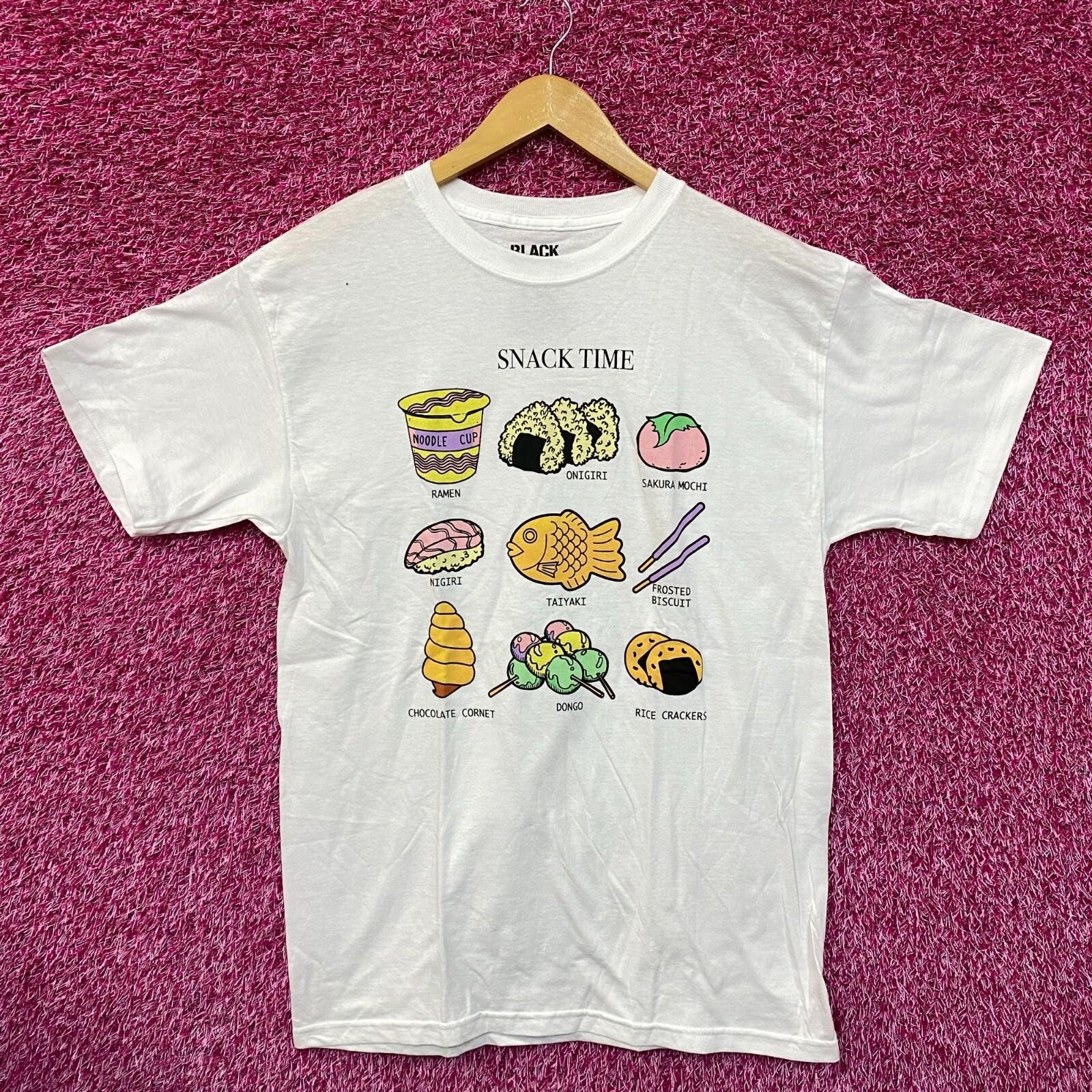 Время перекуса Японская уличная еда Промо Черная материя Футболка S