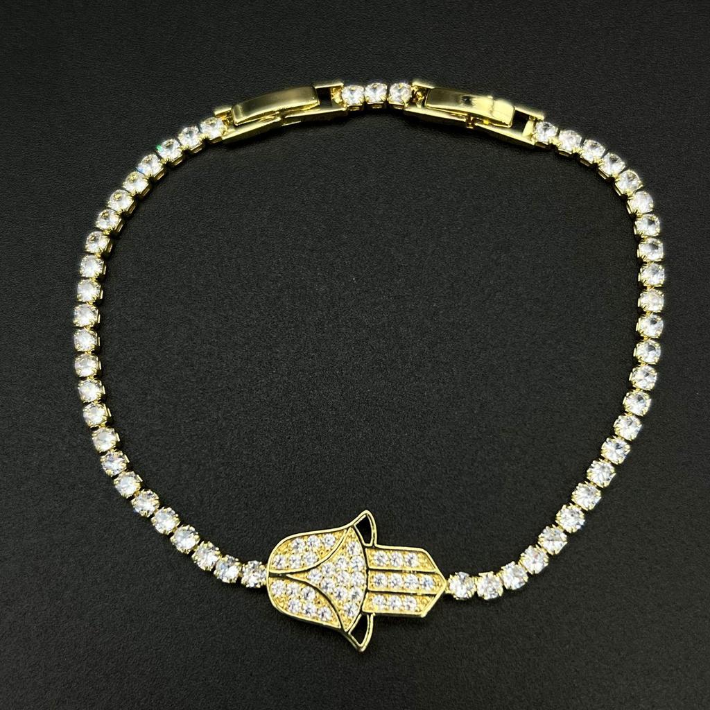 Luxury Geometric Zircon Bracelet - European & American Style