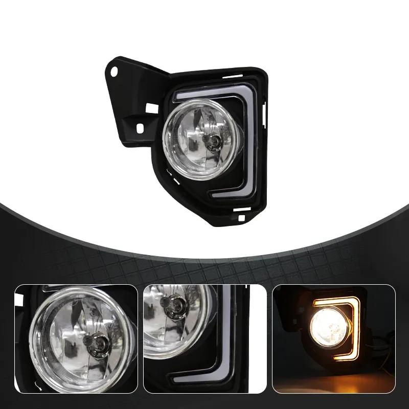 LED Fog Lamp Assembly For TOYOTA HIACE COMMUTER 2014 2015 2016 Daylights Wires Switch Turn Signal DRL Daytime Running Lights 12V
