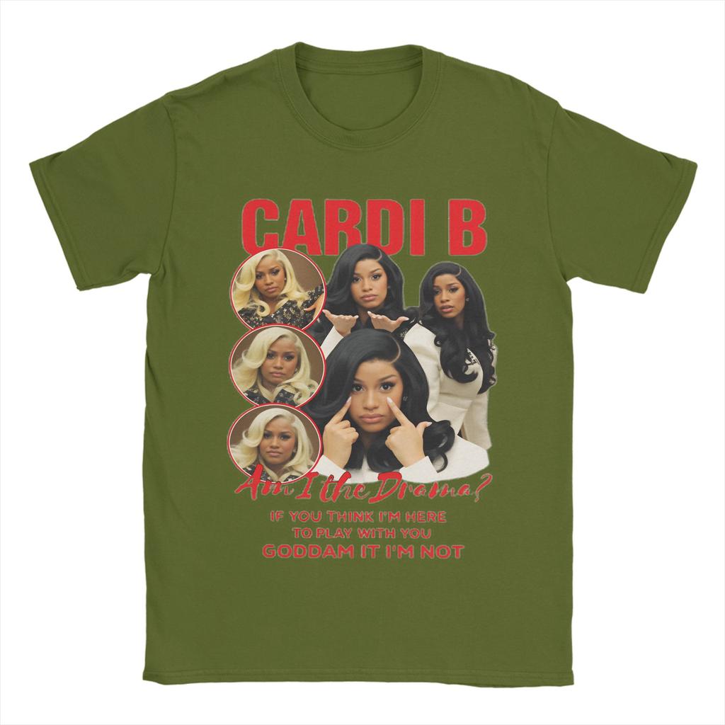 Cardi B Am I The Drama 2026 Art TShirts for Unisex Creative Cotton Tees Round Collar Short Sleeve T Shirts Gift Tops