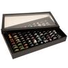 100 Slots Ring Holder Ring Display Case Black Jewelry Organizer with Transparent Lid Ring Boxes for Multiple Rings(Ring Organizer)