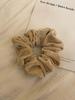 1pc Women's 6.5in Premium Satin Scrunchies Hair Ties, Black, White, Khaki, Brown, Elegant, Versatile, Minimalist, Solid Color